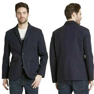 Goodfellow & Co Men Striped Seersucker Blazer, Medium, Navy/Black- Brand New!